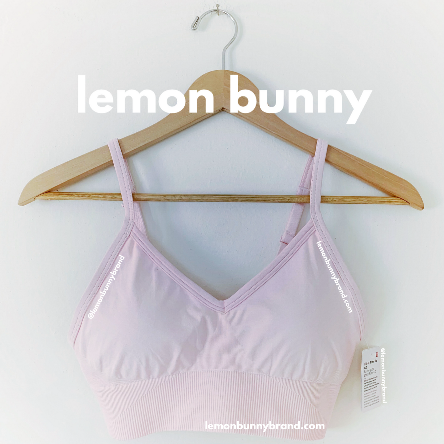 lululemon Ebb To Street Bra in Strawberry Milkshake, Size 4