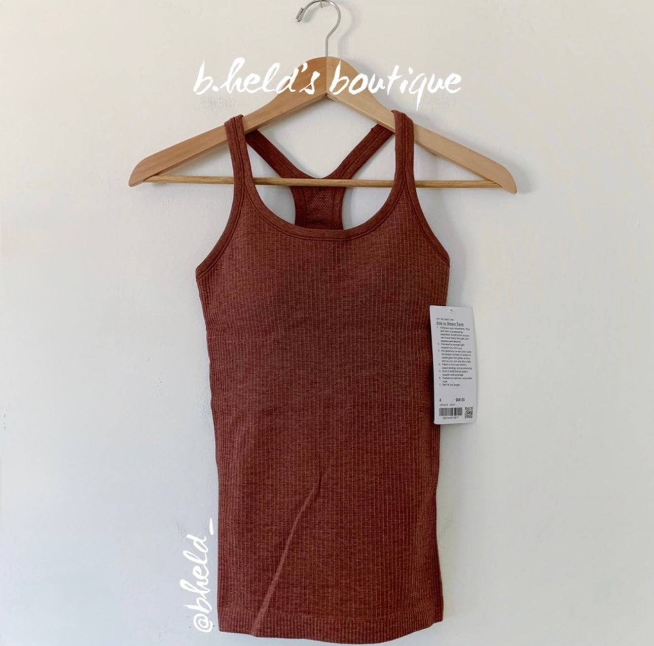 lululemon Ebb To Street Tank Top in Ancient Copper, Size 4