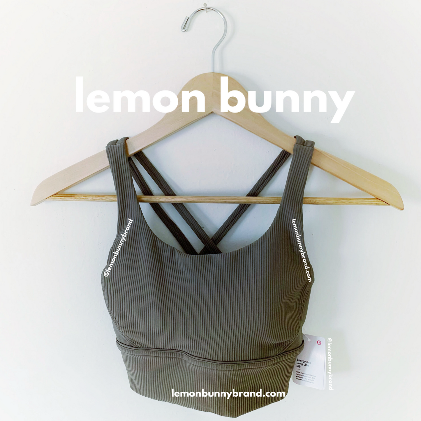 lululemon Energy Bra Long Line *Ribbed in Rover, Size 4