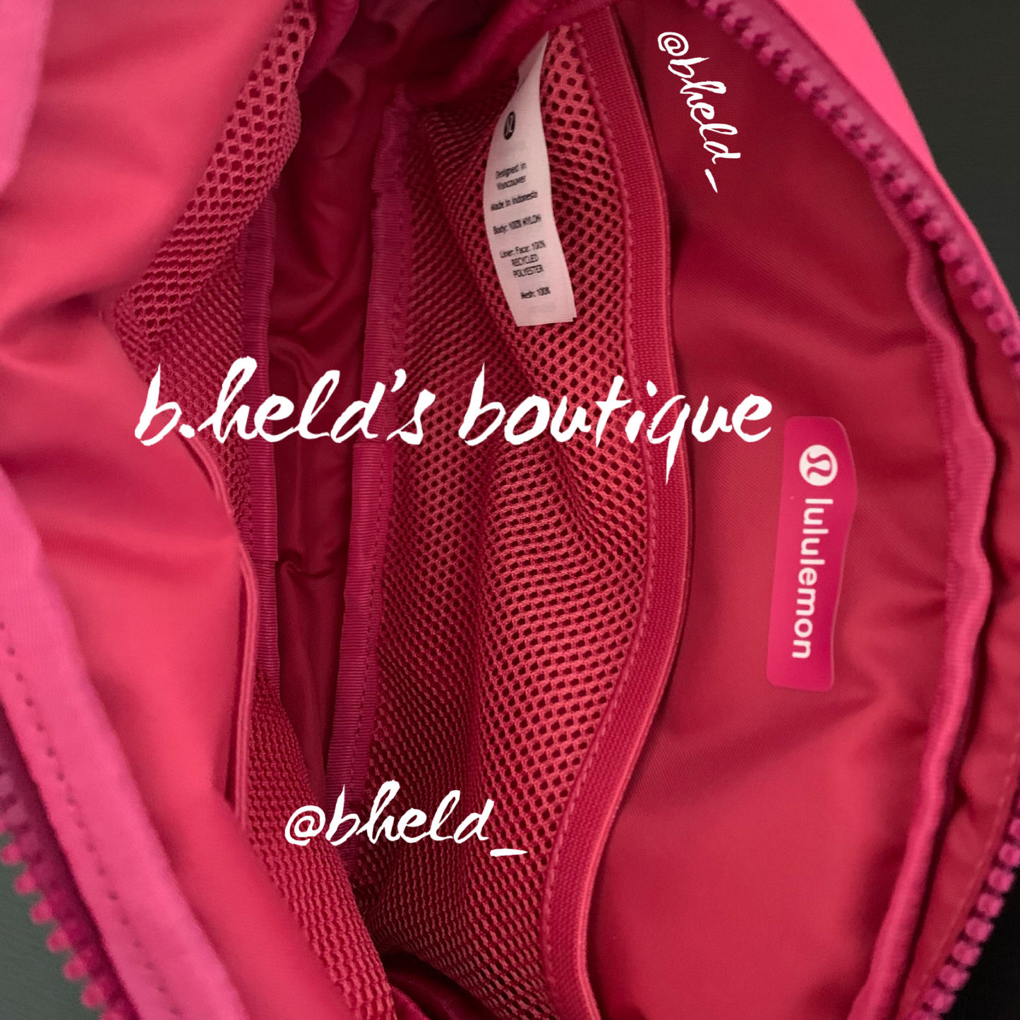 lululemon Everywhere Belt Bag *Large Version (2 L) in Raspberry Coulis/Wild Berry, One Size