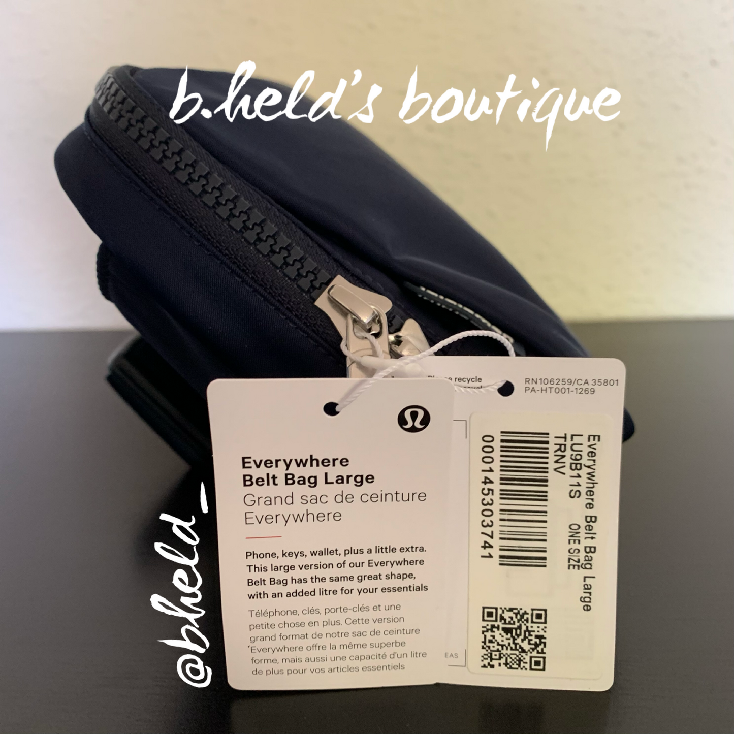 lululemon Everywhere Belt Bag *Large Version (2 L) in True Navy, One Size
