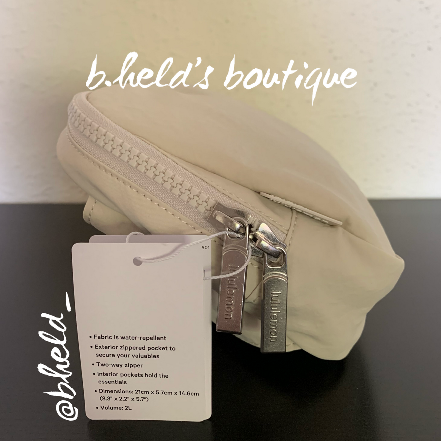lululemon Everywhere Belt Bag *Large Version (2 L) in White Opal, One Size