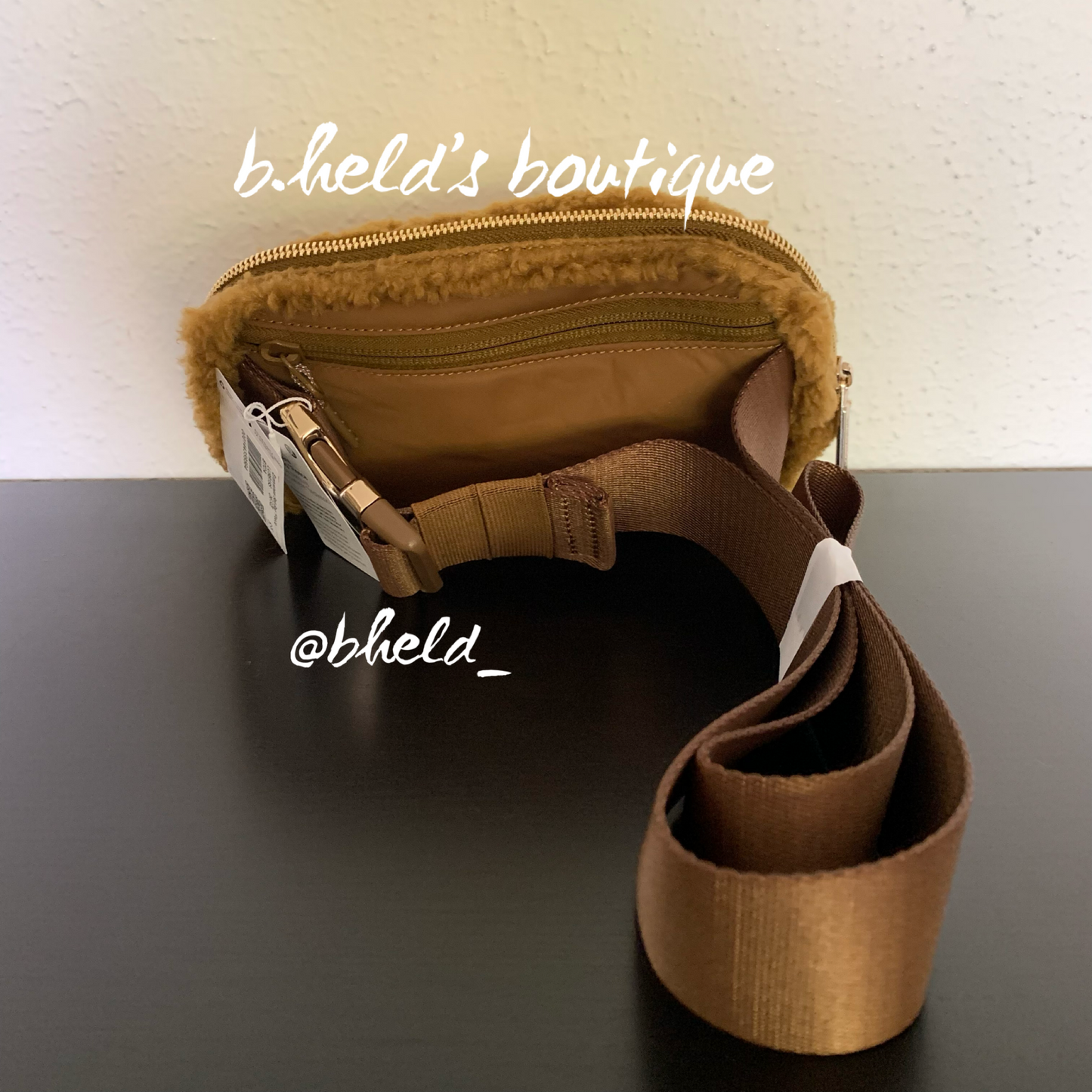 lululemon Everywhere Belt Bag *Fleece (1 L) in Burnt Caramel, One Size