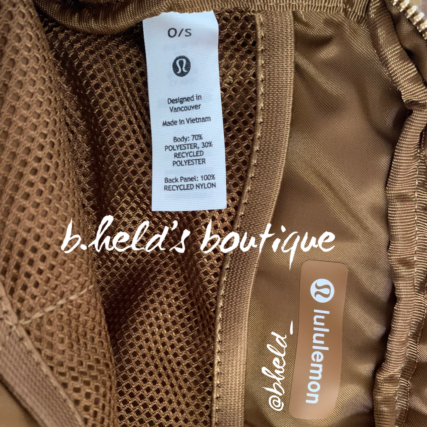 lululemon Everywhere Belt Bag *Fleece (1 L) in Burnt Caramel, One Size