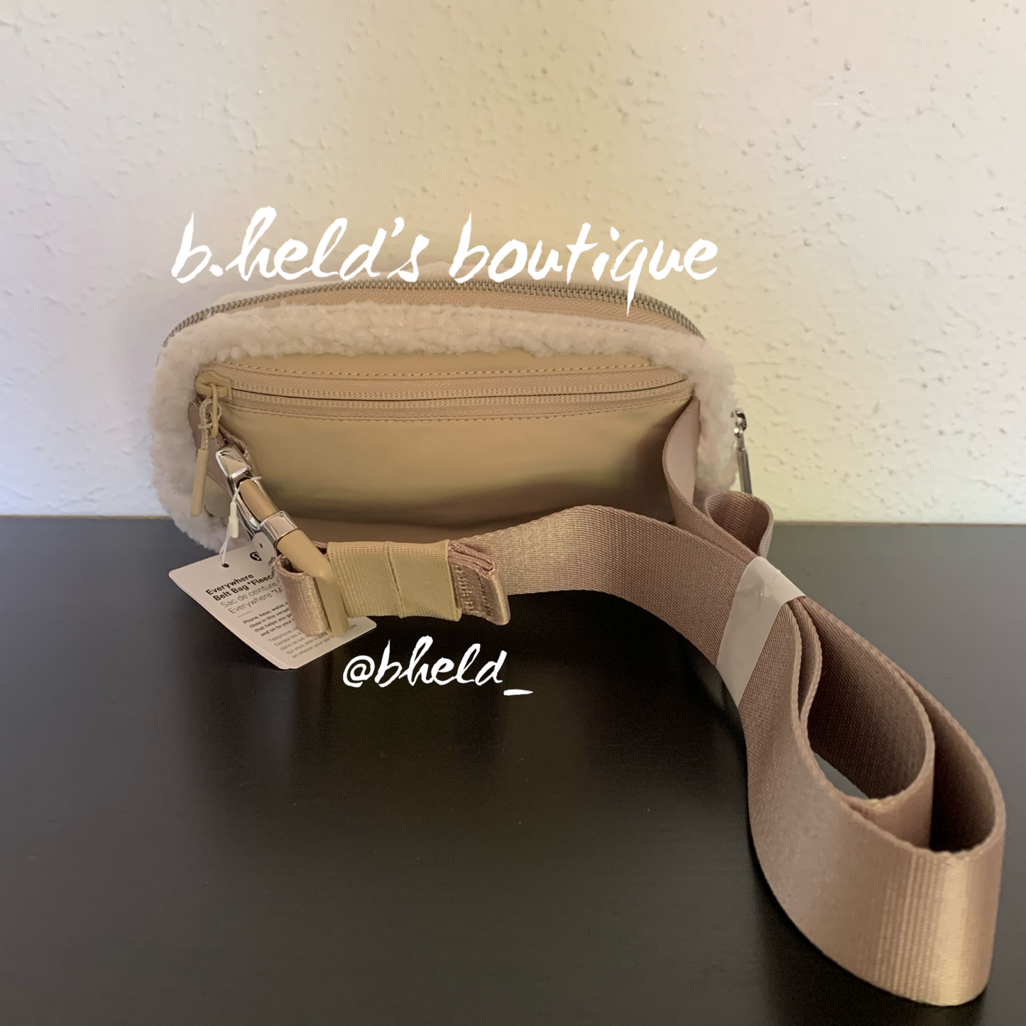 lululemon Everywhere Belt Bag *Fleece (1 L) in Natural Ivory/Trench, One Size