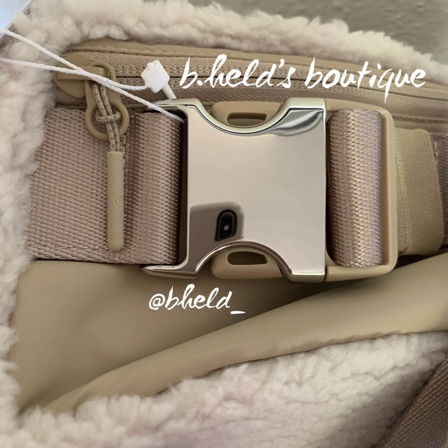 lululemon Everywhere Belt Bag *Fleece (1 L) in Natural Ivory/Trench, One Size