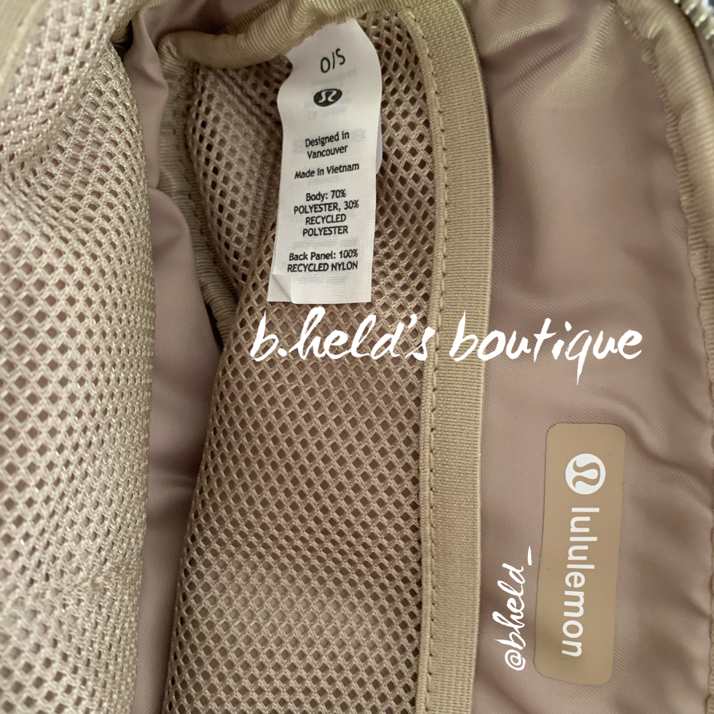 lululemon Everywhere Belt Bag *Fleece (1 L) in Natural Ivory/Trench, One Size