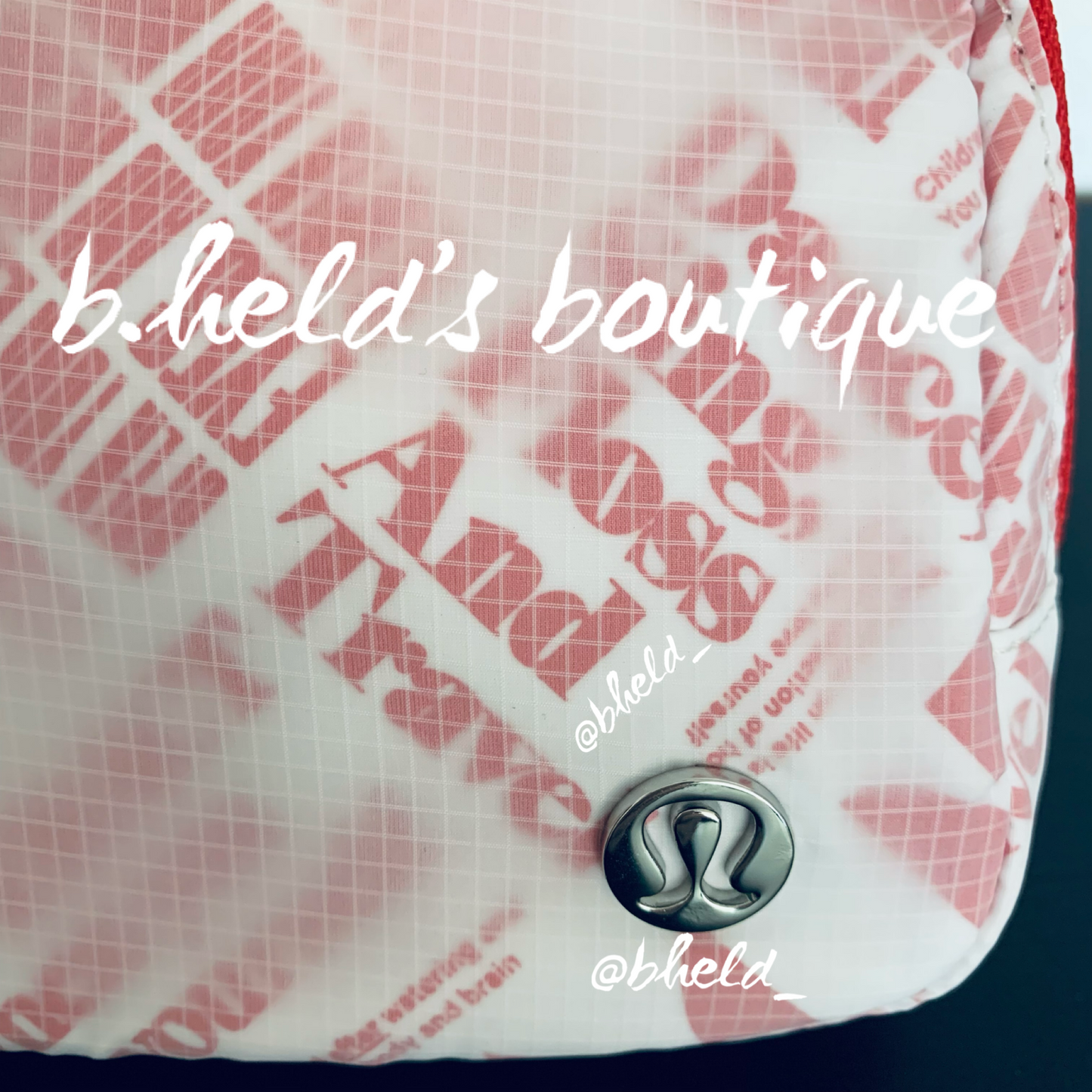 lululemon Everywhere Belt Bag *Manifesto Print (1 L) in White/lulu Red, One Size