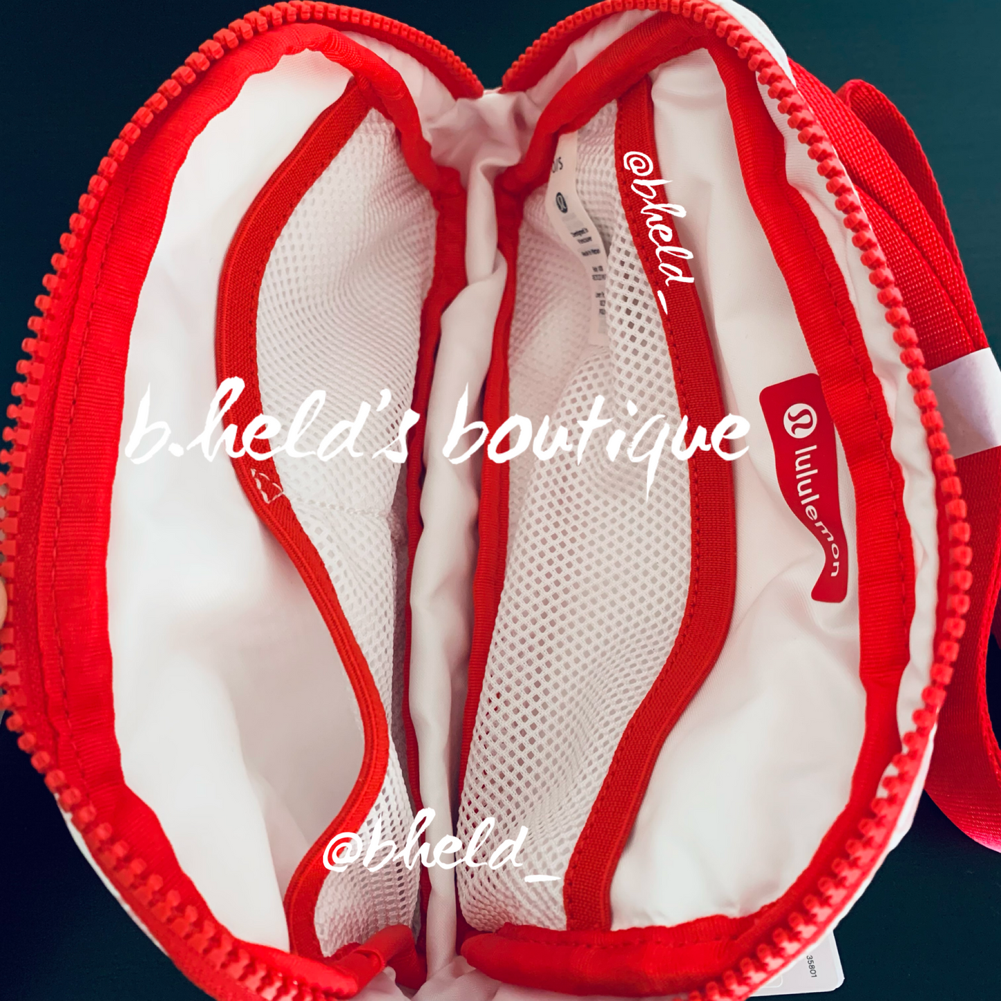 lululemon Everywhere Belt Bag *Manifesto Print (1 L) in White/lulu Red, One Size