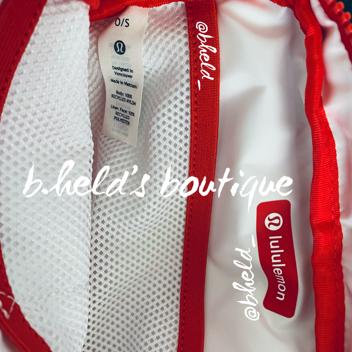 lululemon Everywhere Belt Bag *Manifesto Print (1 L) in White/lulu Red, One Size