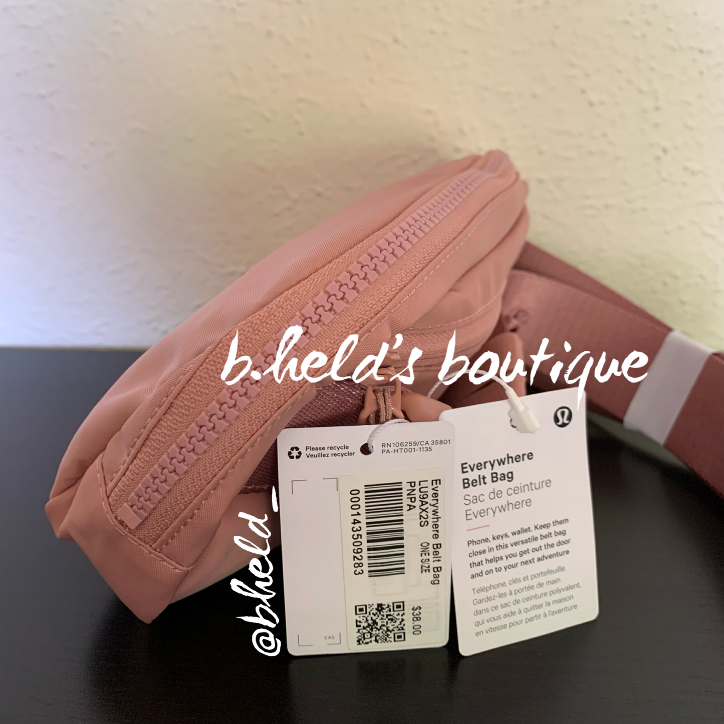 lululemon Everywhere Belt Bag (1 L) in Pink Pastel, One Size