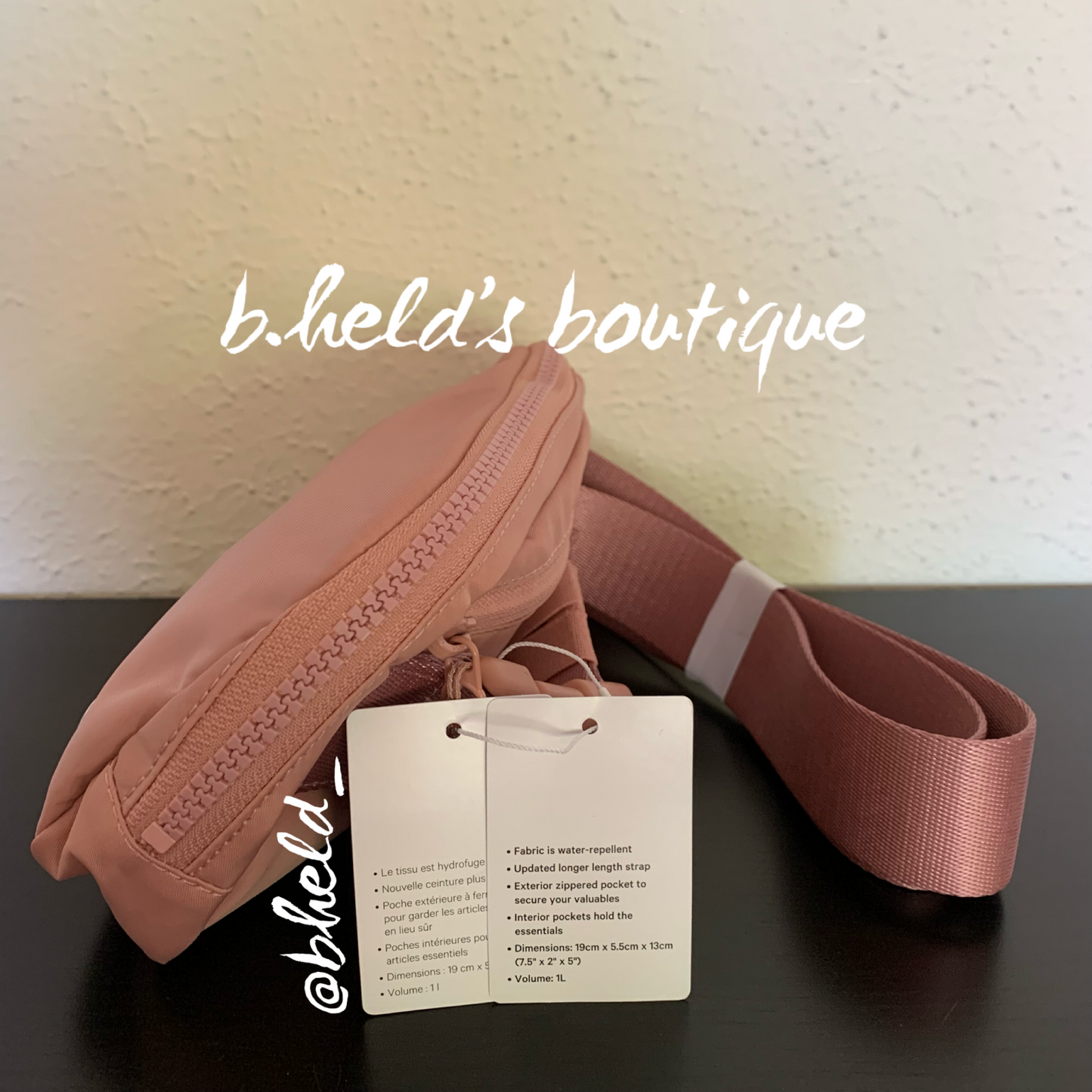lululemon Everywhere Belt Bag (1 L) in Pink Pastel, One Size