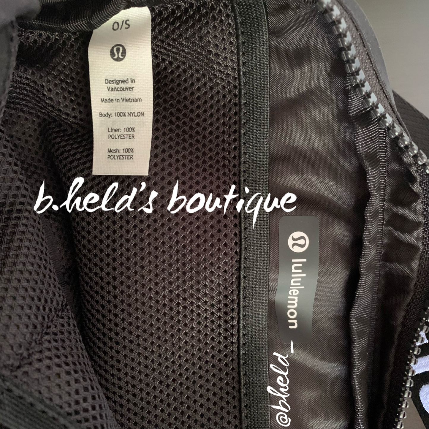 lululemon Everywhere Belt Bag *Wordmark (1 L) in Black/White, One Size