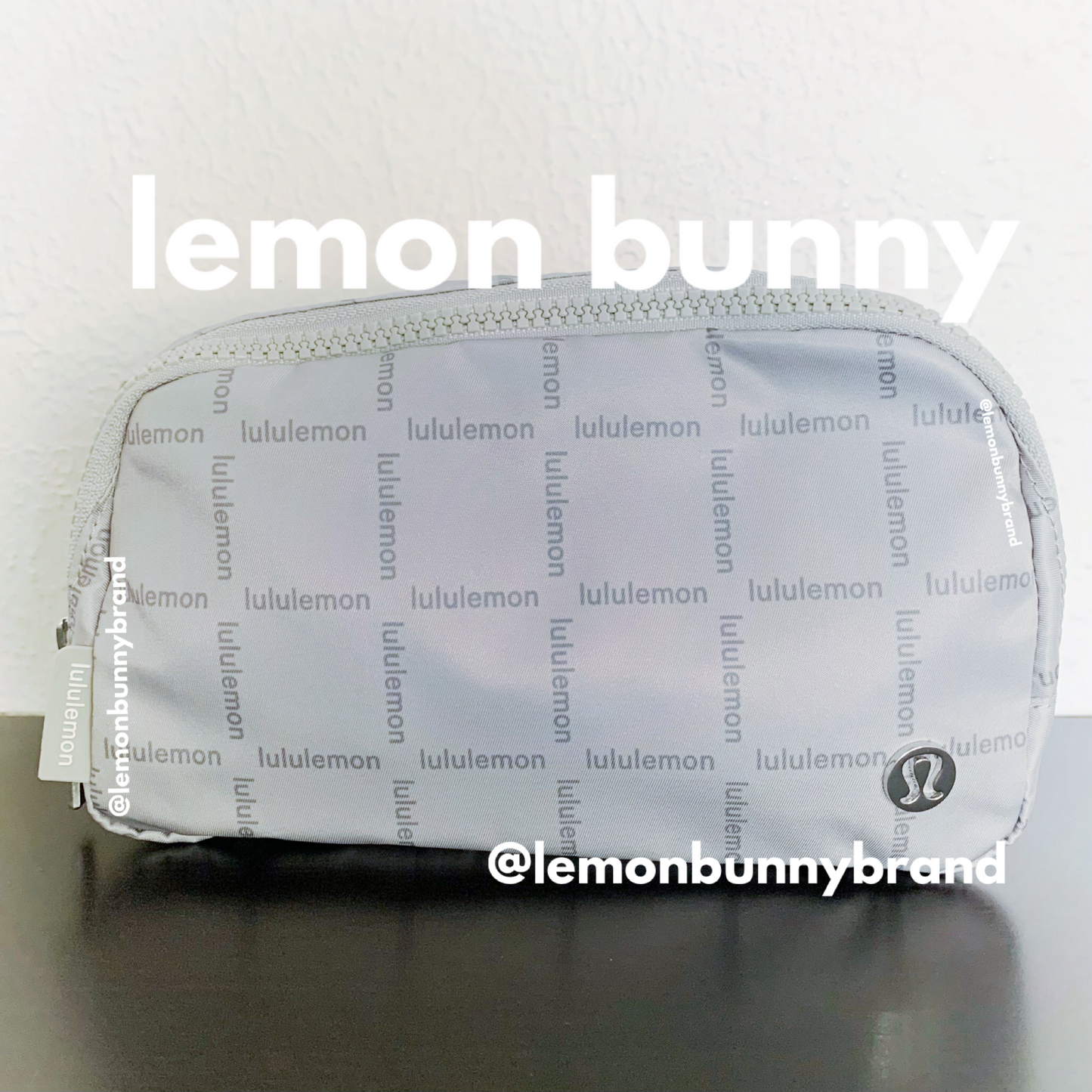 lululemon Everywhere Belt Bag (1 L) in Wordmark Grid Mini Raw Linen, One Size (Version 2)