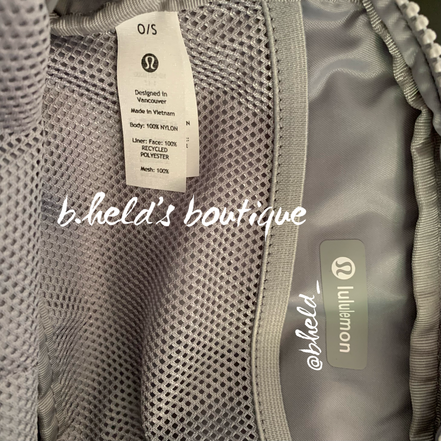 lululemon Everywhere Belt Bag *Wordmark (1 L) in Silver Drop/White, One Size