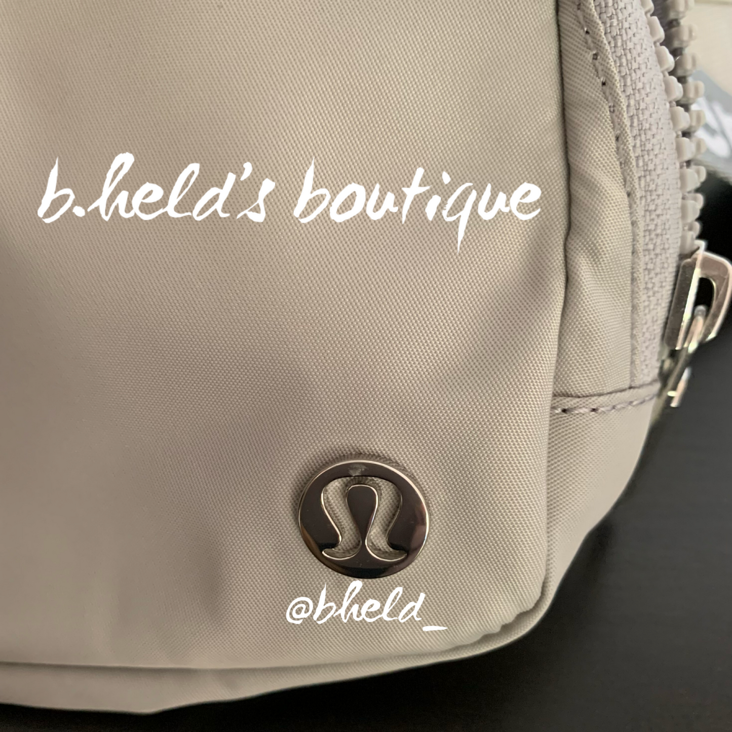 lululemon Everywhere Belt Bag *Wordmark (1 L) in Silver Drop/White, One Size