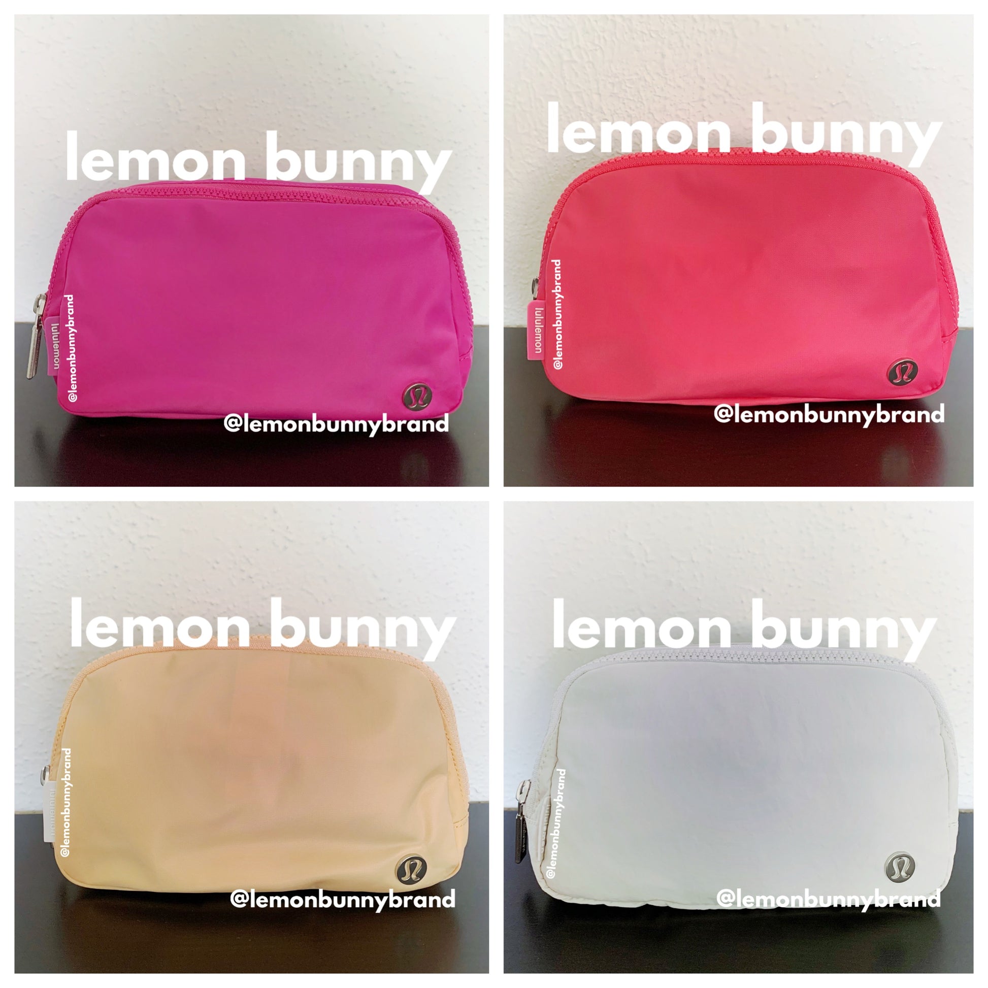 lululemon bag belt pink lemon bunny Curated Bundle: 4 lululemon Everywhere Belt Bags in Ombré