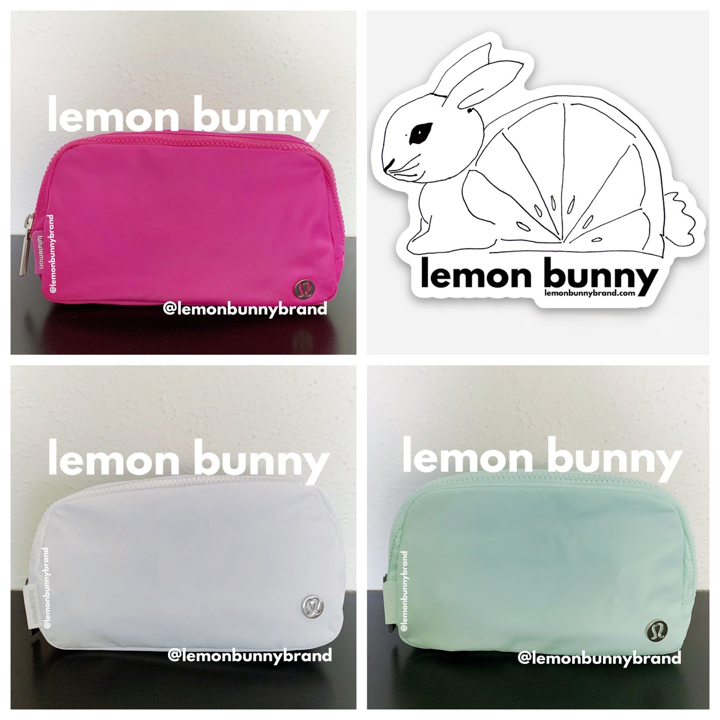 *lemon bunny Curated Bundle: 3 lululemon Everywhere Belt Bags in Ombré Pink & Green