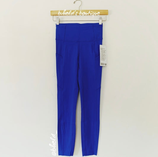 lululemon Fast and Free High-Rise Tight 25" in Blazer Blue Tone, Size 4