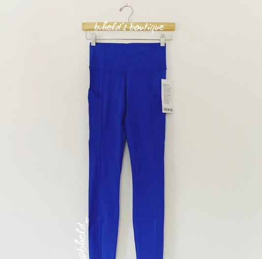 lululemon Fast and Free High-Rise Tight 28" in Blazer Blue Tone, Size 4