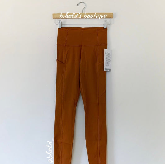 lululemon Fast and Free High-Rise Tight 28" in Butternut Brown, Size 4