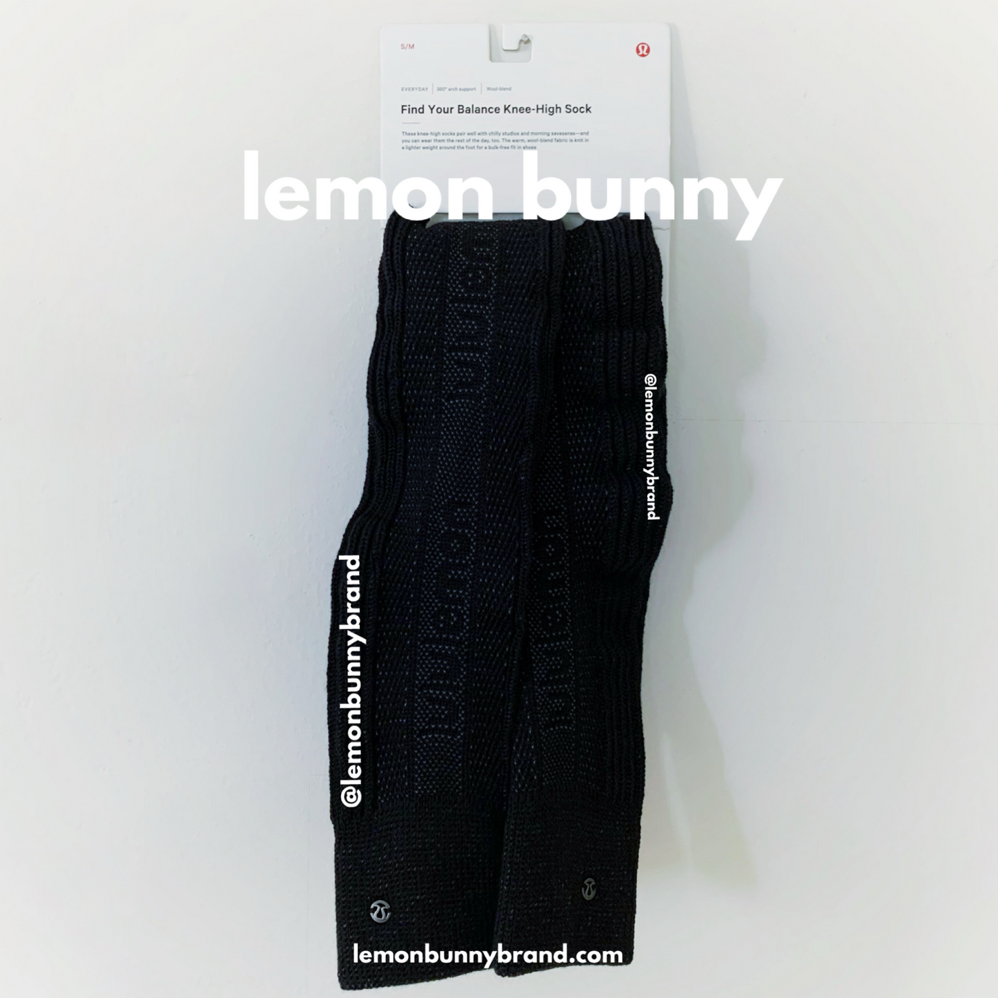 lululemon Find Your Balance Knee-High Sock in Black, Size S/M