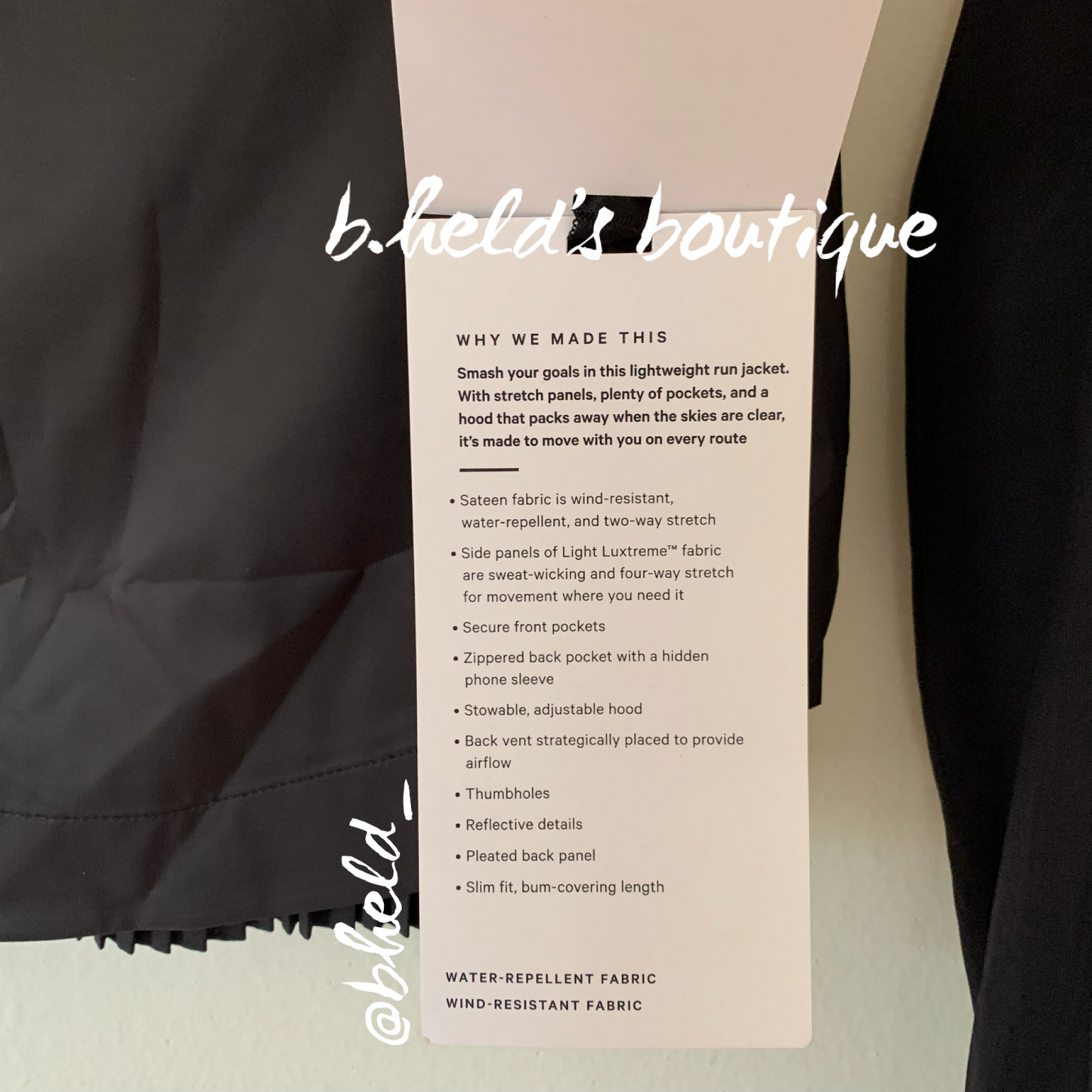 lululemon Goal Smasher Jacket in Black, Size 4