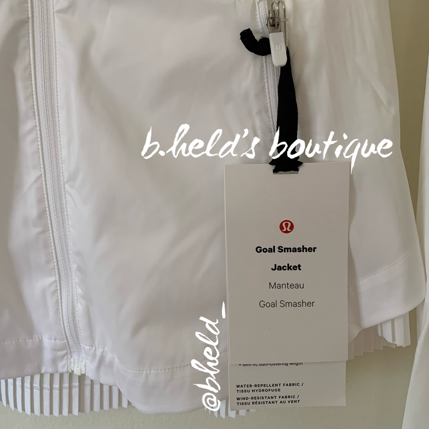 lululemon Goal Smasher Jacket in White, Size 6