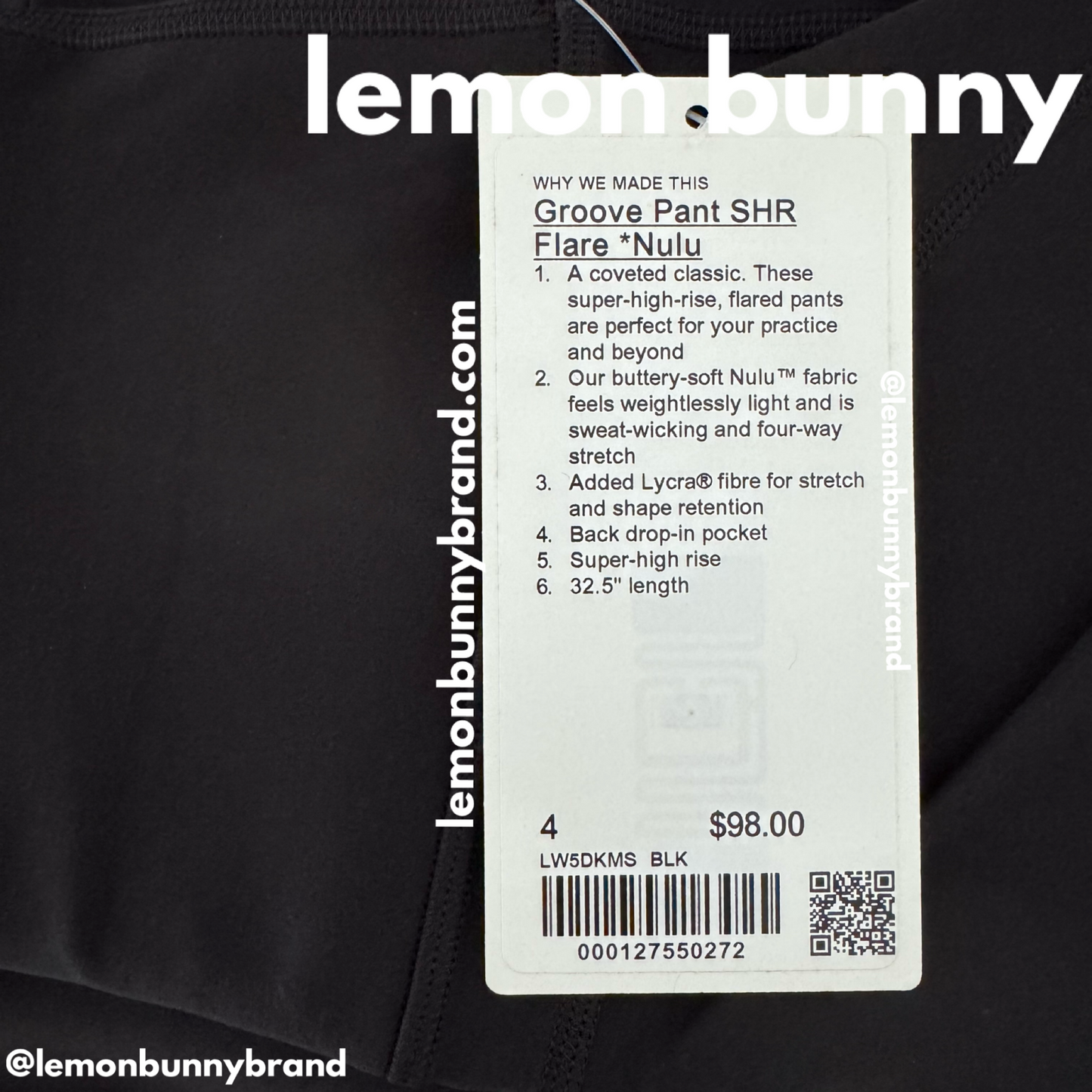 lululemon Groove Super High-Rise Flared Pant *Nulu in Black, Size 4 (Single-Lined)