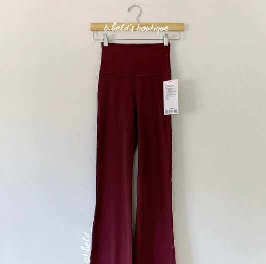 lululemon Groove Super High-Rise Flared Pant *Nulu in Red Merlot, Size 2 (Single-Lined)