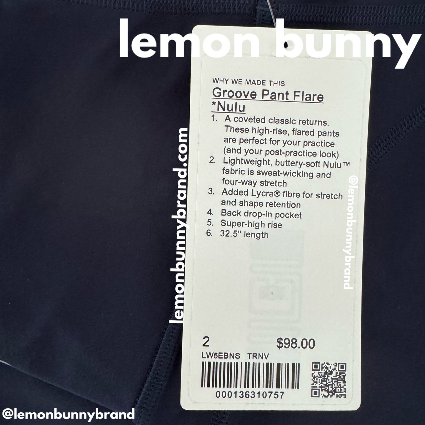 lululemon Groove Super High-Rise Flared Pant *Nulu in True Navy, Size 2 (Single-Lined) (Version 2)