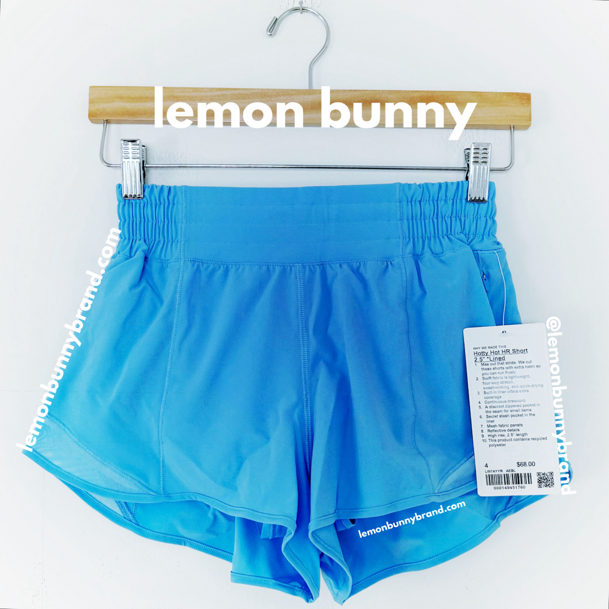 lululemon Hotty Hot High-Rise Lined Short 2.5" in Aero Blue, Size 4