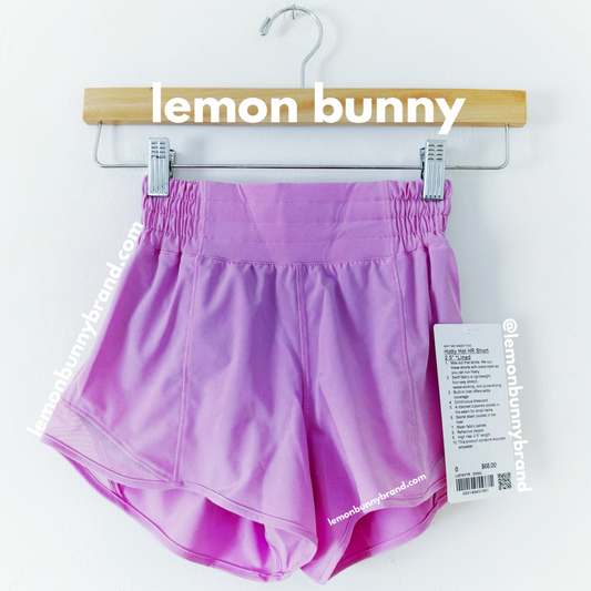 lululemon Hotty Hot High-Rise Lined Short 2.5" in Dahlia Mauve, Size 0