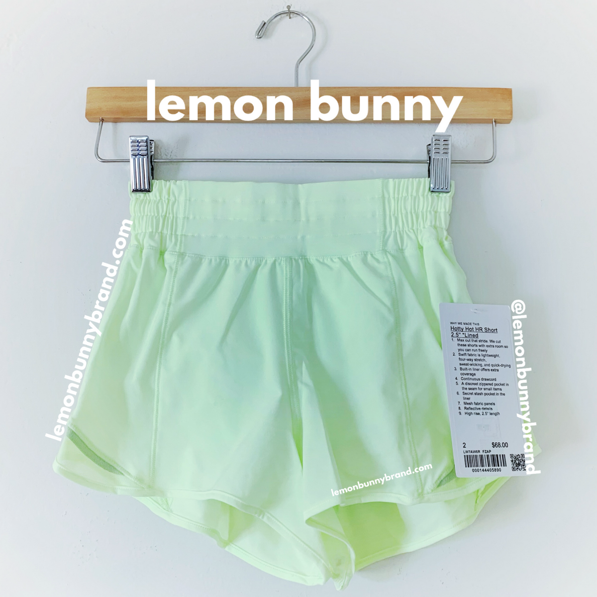 lululemon Hotty Hot High-Rise Lined Short 2.5" in Faded Zap, Size 2