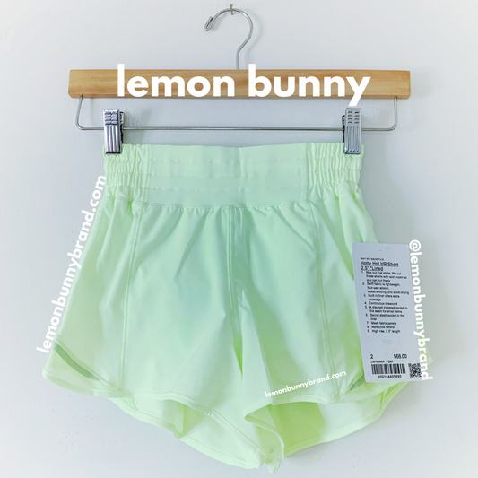 lululemon Hotty Hot High-Rise Lined Short 2.5" in Faded Zap, Size 2