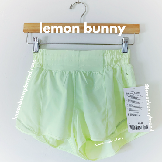 lululemon Hotty Hot High-Rise Lined Short 2.5" in Faded Zap, Size 4