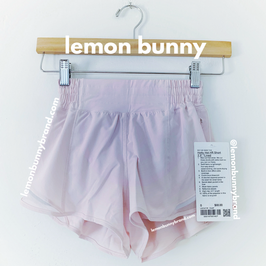 lululemon Hotty Hot High-Rise Lined Short 2.5" in Flush Pink, Size 0