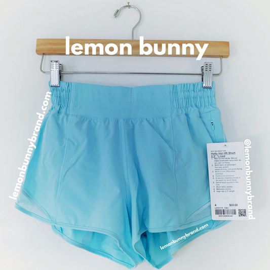lululemon Hotty Hot High-Rise Lined Short 2.5" in Icing Blue, Size 4