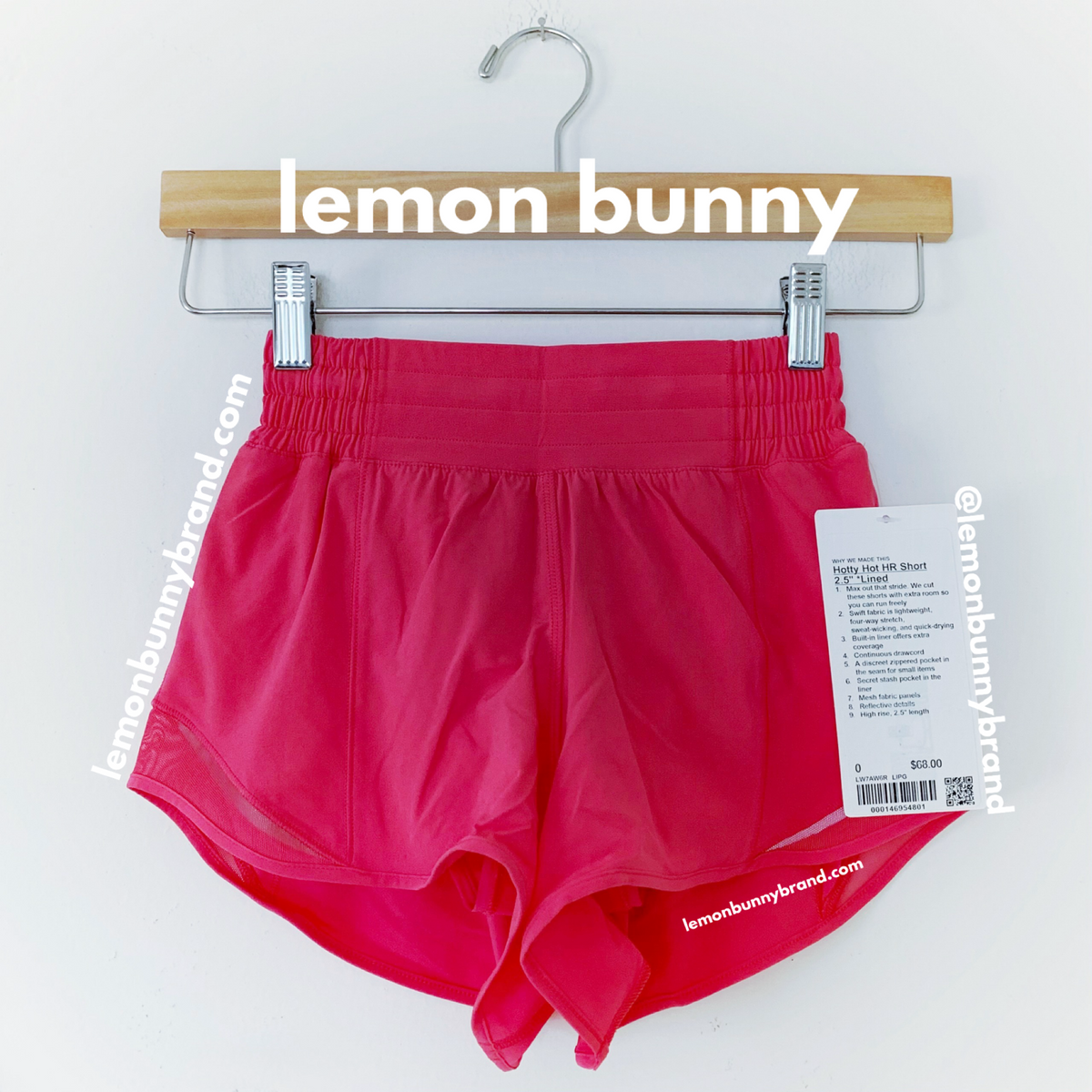 lululemon Hotty Hot High-Rise Lined Short 2.5" in Lip Gloss, Size 0