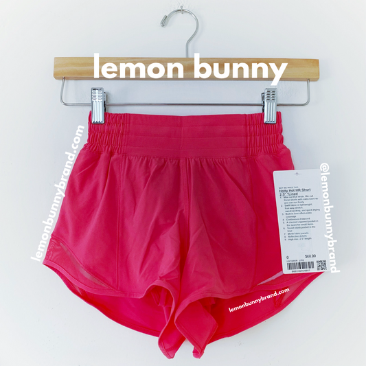 lululemon Hotty Hot High-Rise Lined Short 2.5" in Lip Gloss, Size 0