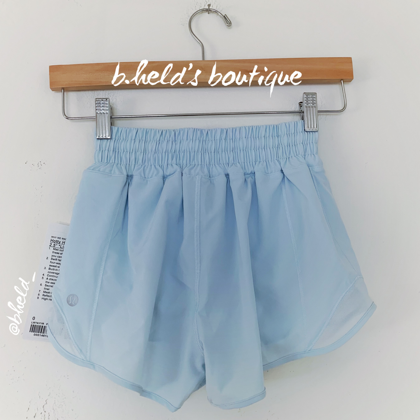 lululemon Hotty Hot High-Rise Lined Short 2.5" in Powder Blue, Size 0