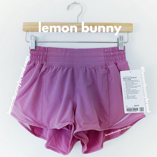 lululemon Hotty Hot High-Rise Lined Short 2.5" in Velvet Dust, Size 4