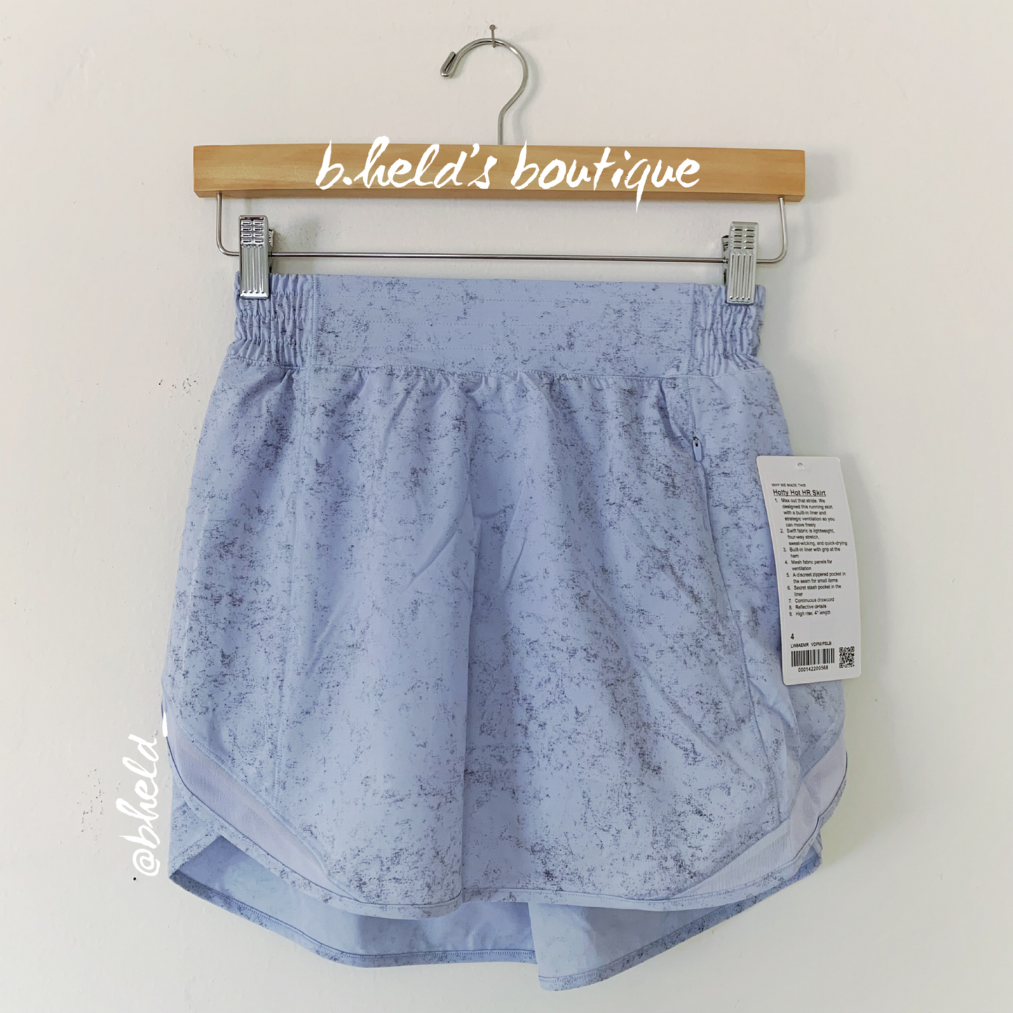 lululemon Hotty Hot High-Rise Skirt in Gravel Dust Pastel Blue Multi/Pastel Blue, Size 4