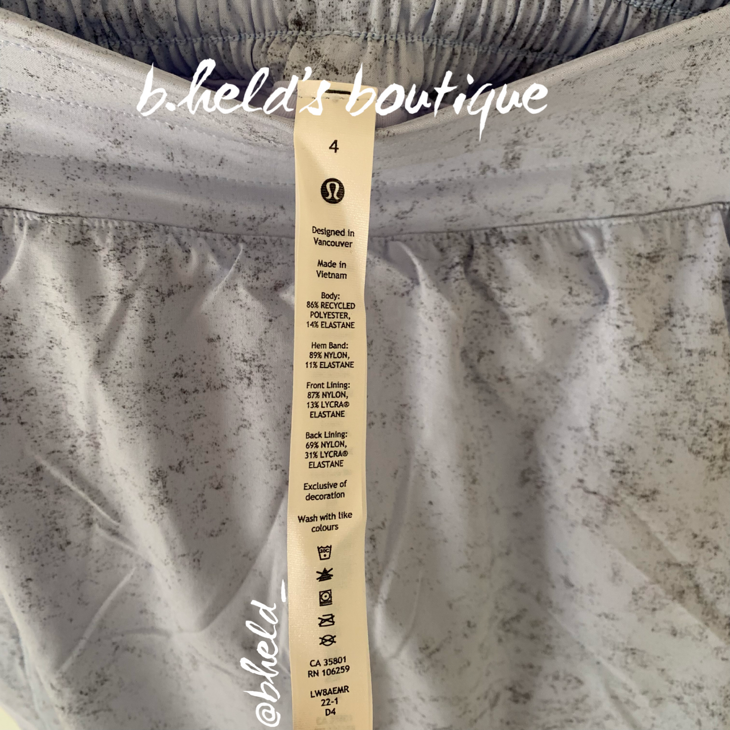 lululemon Hotty Hot High-Rise Skirt in Gravel Dust Pastel Blue Multi/Pastel Blue, Size 4
