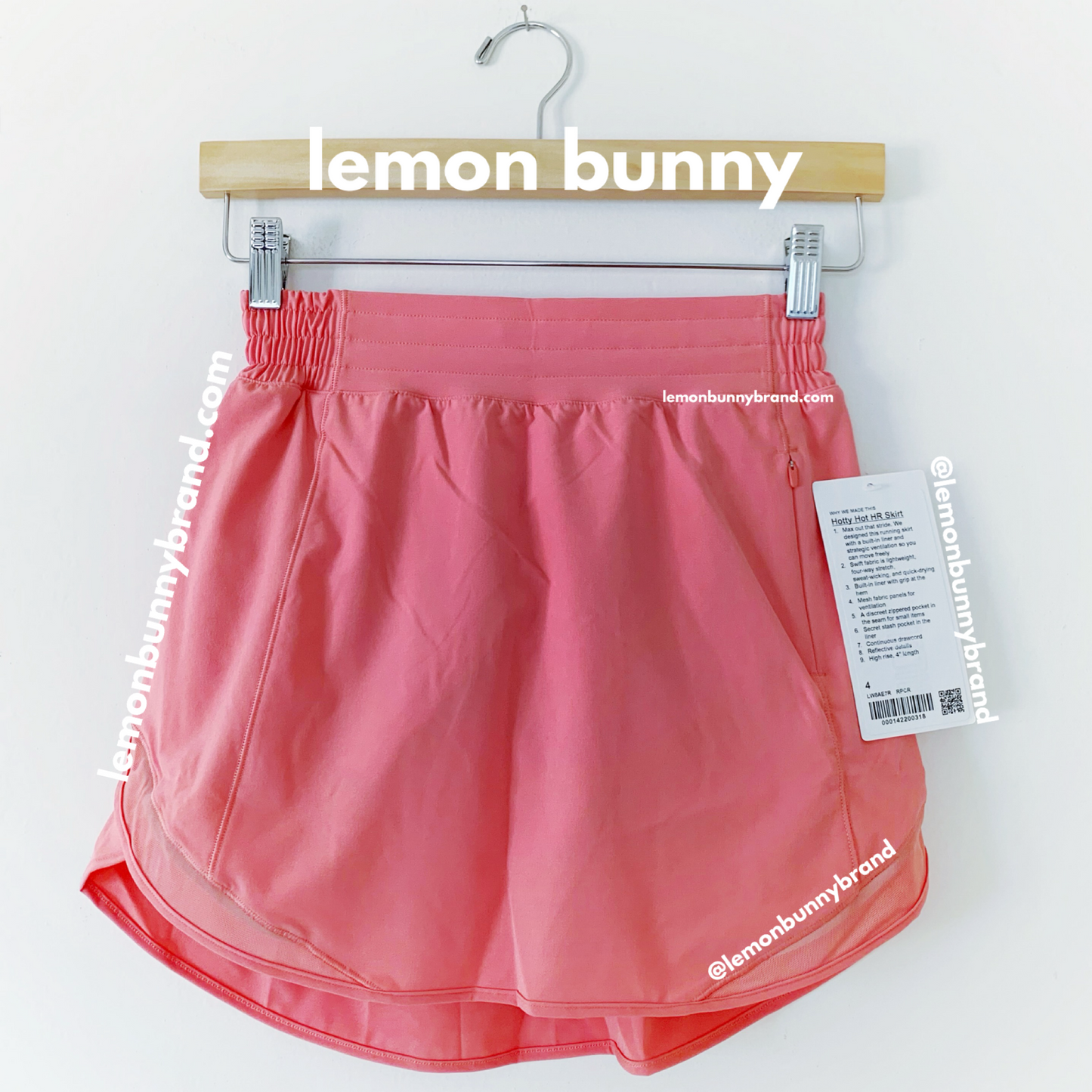 lululemon Hotty Hot High-Rise Skirt in Raspberry Cream, Size 4