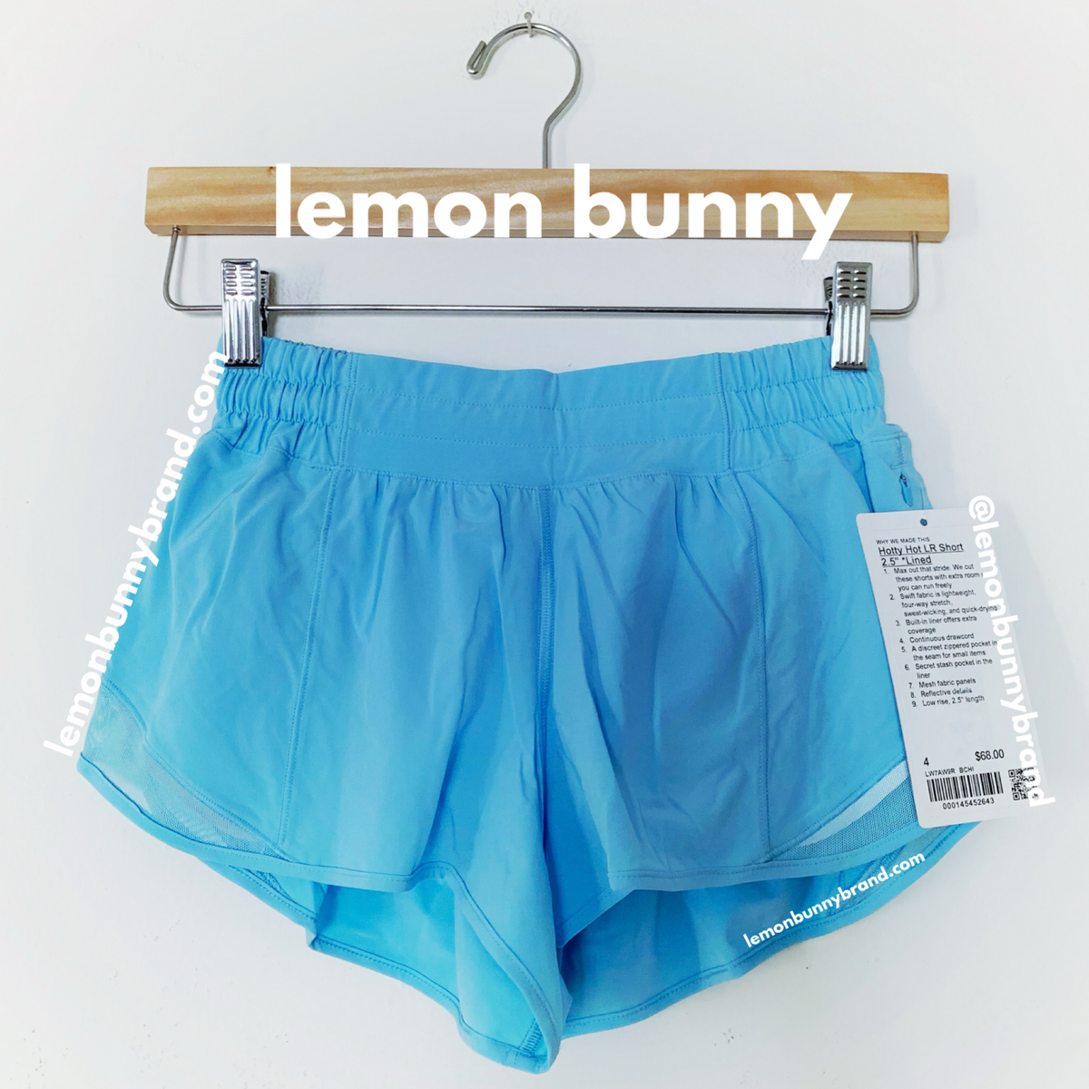 lululemon Hotty Hot Low-Rise Lined Short 2.5" in Blue Chill, Size 4