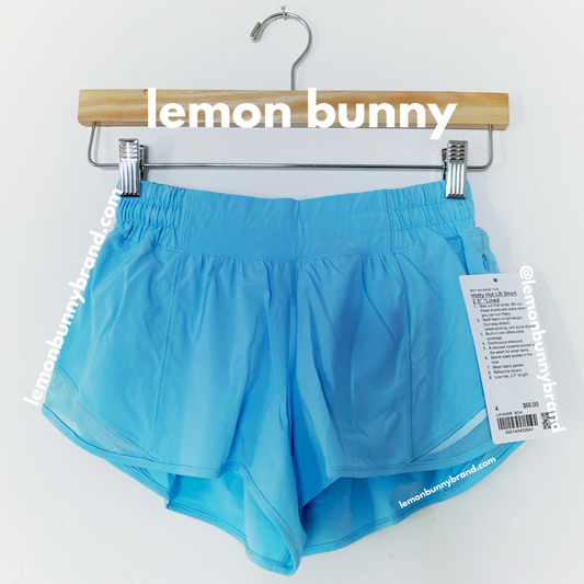 lululemon Hotty Hot Low-Rise Lined Short 2.5" in Blue Chill, Size 4