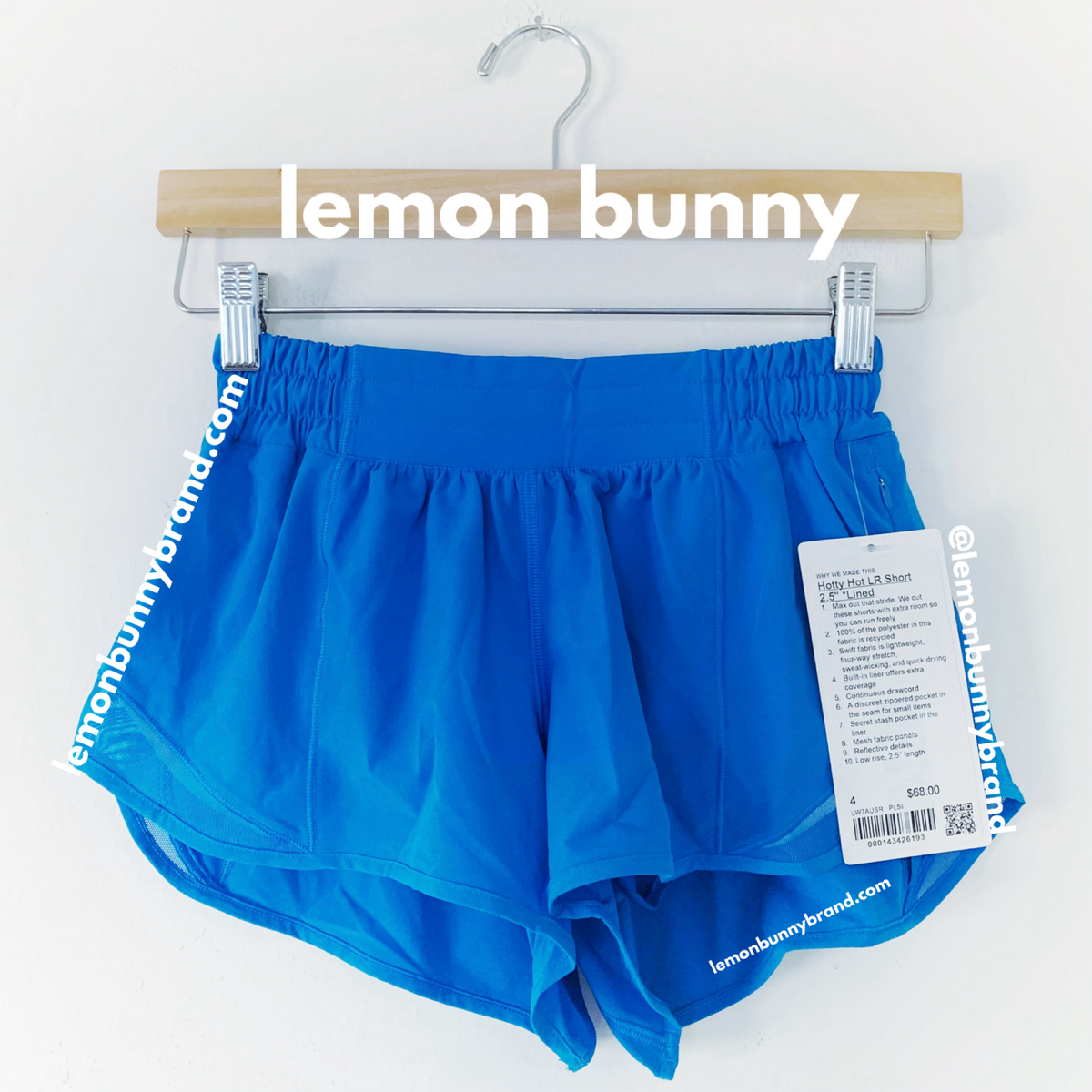 lululemon Hotty Hot Low-Rise Lined Short 2.5" in Poolside, Size 4