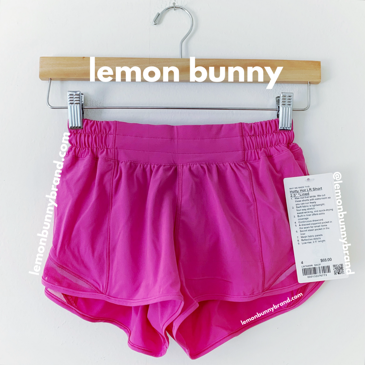 lululemon Hotty Hot Low-Rise Lined Short 2.5" in Sonic Pink, Size 4