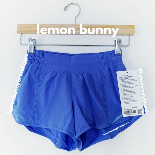 lululemon Hotty Hot Low-Rise Lined Short 2.5" in Wild Indigo, Size 4